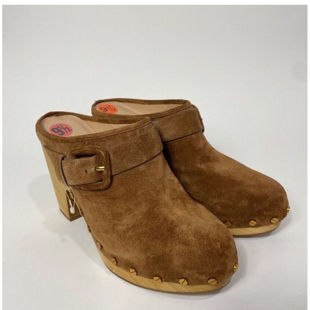 Veronica Beard Dacey Suede Clogs SZ 9.5 NWOB
